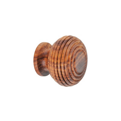 Spira Brass Rosewood Beehive Small Cupboard Knob from B&Q