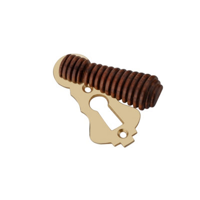 Spira Brass Rosewood Beehive Escutcheon Aged Brass from B&Q