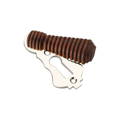 Spira Brass Rosewood Beehive Escutcheon Polished Nickel from B&Q