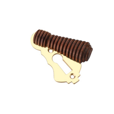 Spira Brass Ebonised Beehive Escutcheon Polished Brass from B&Q