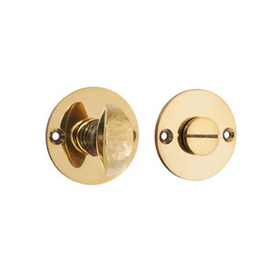 B&Q -  Hammered Lady Turn & Release Aged Brass