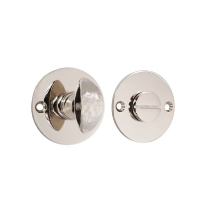 B&Q -  Hammered Lady Turn & Release Polished Nickel