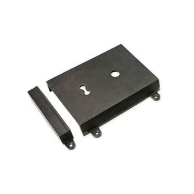B&Q -  Iron Rim Lock Cover Beeswax Finish