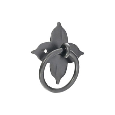 B&Q -  Floret Ring Drop Pull Matt Black