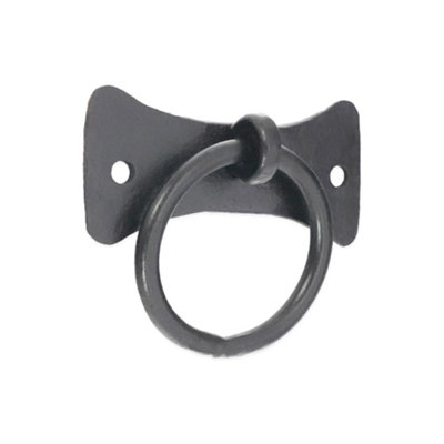 B&Q -  Flamingo Ring Drop Pull Matt Black