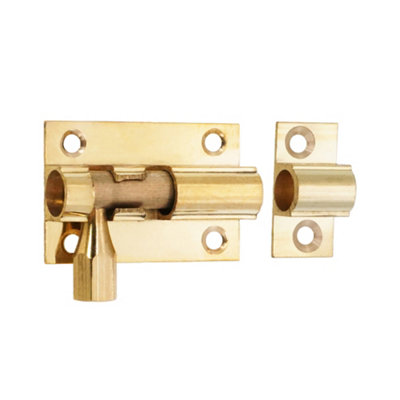 Spira Brass Brass Barrel Bolt 38mm Polished Brass from B&Q