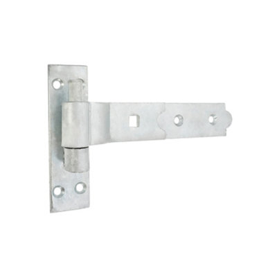 B&Q -  Hook And Band Hinge (2)- Cranked 8"200mm Zinc