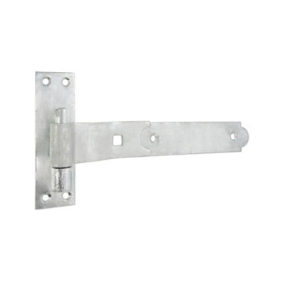 Spira Brass Hook And Band Hinge (2)- Cranked 10"250mm Zinc from B&Q