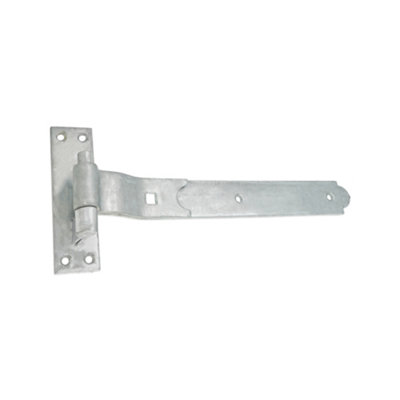 B&Q -  Hook And Band Hinge (2)- Cranked 12"300mm Zinc