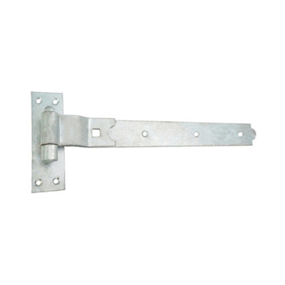 Spira Brass Hook And Band Hinge (2)- Cranked 18"450mm Zinc from B&Q