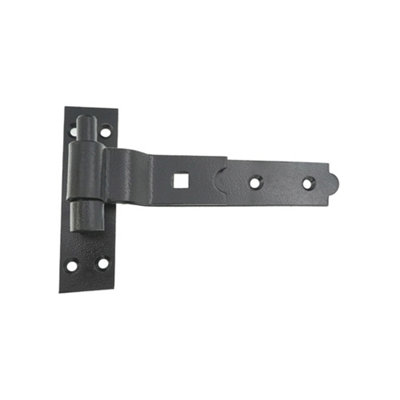 B&Q -  Hook And Band Hinge (2)- Cranked 8"200mm Black