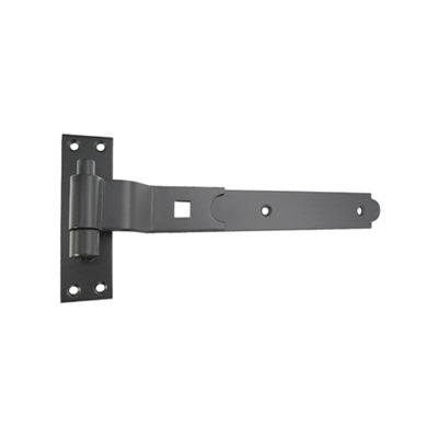 B&Q -  Hook And Band Hinge (2)- Cranked 12"300mm Black