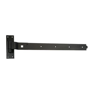 Spira Brass Hook And Band Hinge (2)- Cranked 24"600mm Black from B&Q