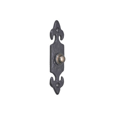 Spira Brass Fleur De Lys Door Bell Push from B&Q