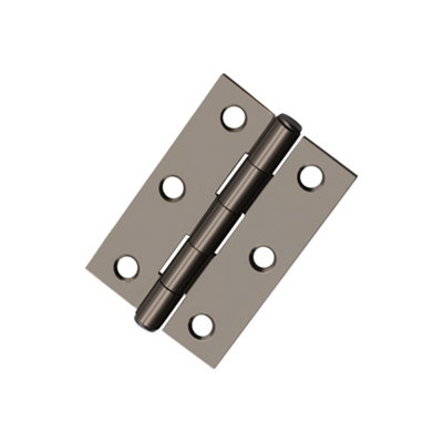 B&Q -  Non Ce Mild Steel Butt HingesBlack Nickel
