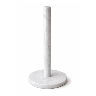 Silk Route Home Marble Kitchen Roll Holder White from B&Q