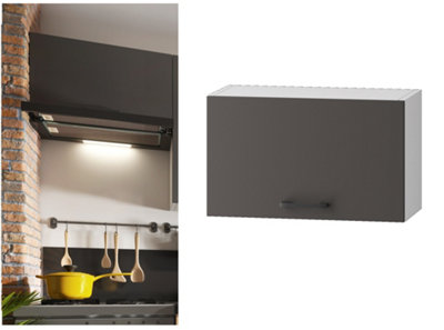 B&Q -  Kitchen Extractor Housing Wall Unit 600mm Cabinet 60Cm Cupboard Dark Grey Clara