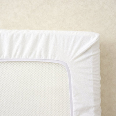 The Tiny Bed Company Waterproof Fitted Mattress ProtectorLarge Cot Bed (160 X 90Cm) from B&Q