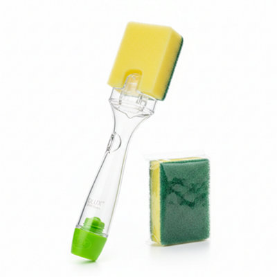 Soap Dispensing Dish Scourer Brush With 2 Refill Heads from B&Q