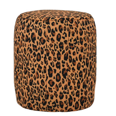Lakeland Furniture Bubbles Leopard Fabric Foot Stool from B&Q