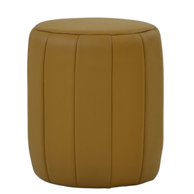 Lakeland Furniture Bubbles Light Tan Brown Faux Leather Foot Stool from B&Q