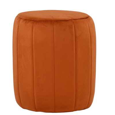 Lakeland Furniture Bubbles Burnt Orange Velvet Foot Stool from B&Q