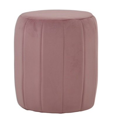 Lakeland Furniture Bubbles Pink Velvet Foot Stool from B&Q