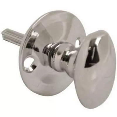 Dzina Oval Thumb Turn For Door Security Rack Bolt Polished Chrome Pack Of 1 from B&Q