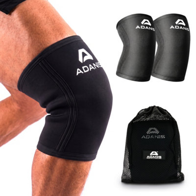 Adanis Unisex Black Knee Sleeves Pair For Pain Relief & Knee Support - S-Xl In | Size: Medium - Image 2