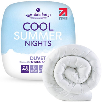 Slumberdown Cool Summer Nights Double Duvet 7.5 Tog Weight Cooler Quilt Soft Touch Cover Machine Washable Light