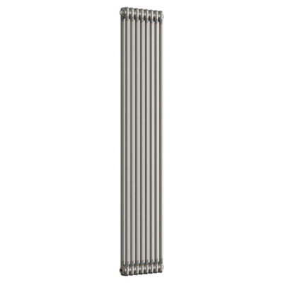 B&Q -  Bare Metal Lacquer Vertical 2 Column Traditional Radiator 1800mm (H) X 380mm (W)