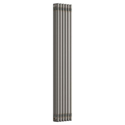 B&Q -  Bare Metal Lacquer Vertical 3 Column Traditional Radiator 1500mm (H) X 290mm (W)