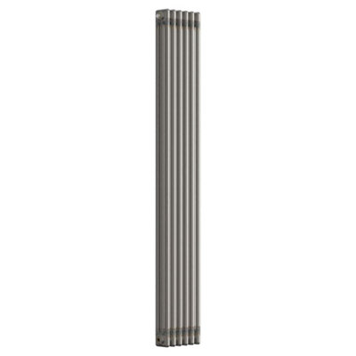 B&Q -  Bare Metal Lacquer Vertical 3 Column Traditional Radiator 1800mm (H) X 290mm (W)