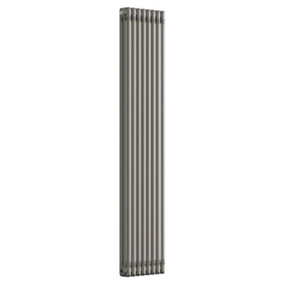 B&Q -  Bare Metal Lacquer Vertical 3 Column Traditional Radiator 1800mm (H) X 380mm (W)