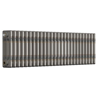 B&Q -  Bare Metal Lacquer Horizontal 3 Column Traditional Radiator 300mm (H) X 1190mm (W)