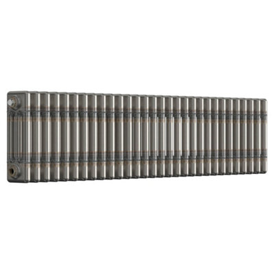 B&Q -  Bare Metal Lacquer Horizontal 3 Column Traditional Radiator 300mm (H) X 1370mm (W)