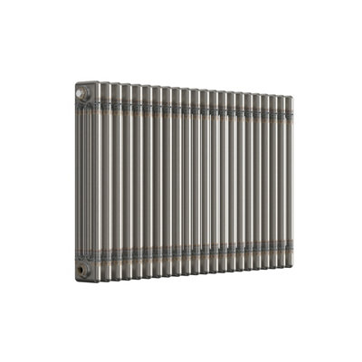 B&Q -  Bare Metal Lacquer Horizontal 3 Column Traditional Radiator 600mm (H) X 1010mm (W)