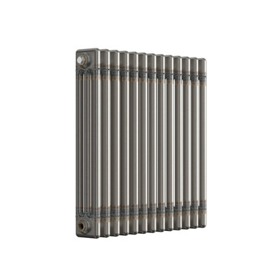 B&Q -  Bare Metal Lacquer Horizontal 3 Column Traditional Radiator 600mm (H) X 605mm (W)