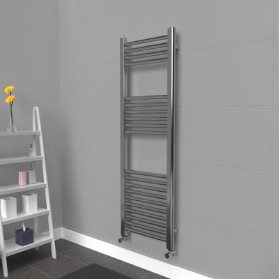 Lux Heat Chrome Ladder Towel Radiator 1200mm (H) X 400mm (W) from B&Q