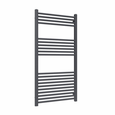 Lux Heat Anthracite Grey Ladder Towel Radiator 1200mm (H) X 600mm (W) from B&Q