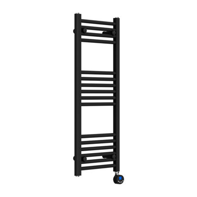 Lux Heat Electric Black Ladder Towel Radiator 1000mm (H) X 400mm (W) from B&Q