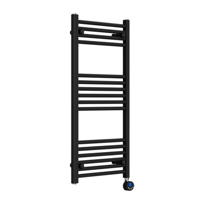 Lux Heat Electric Black Ladder Towel Radiator 1000mm (H) X 500mm (W) from B&Q