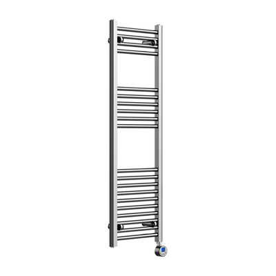 Lux Heat Electric Chrome Ladder Towel Radiator 1200mm (H) X 400mm (W) from B&Q