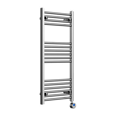 Lux Heat Electric Chrome Ladder Towel Radiator 1000mm (H) X 500mm (W) from B&Q