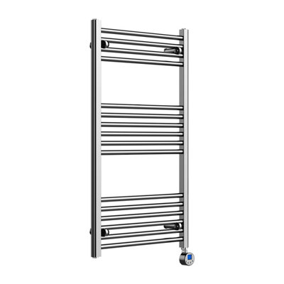 Lux Heat Electric Chrome Ladder Towel Radiator 1000mm (H) X 600mm (W) from B&Q