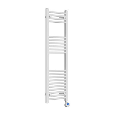 Lux Heat Electric White Ladder Towel Radiator 1200mm (H) X 400mm (W) from B&Q