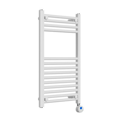 B&Q -  Electric White Ladder Towel Radiator 800mm (H) X 500mm (W)