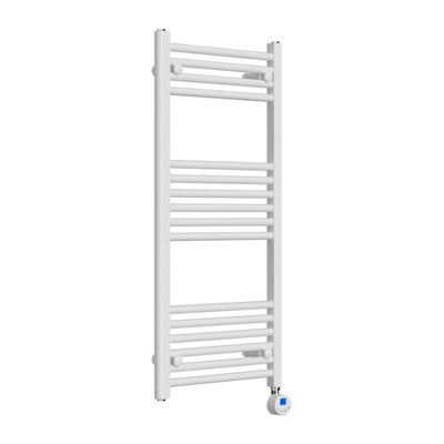 Lux Heat Electric White Ladder Towel Radiator 1000mm (H) X 500mm (W) from B&Q