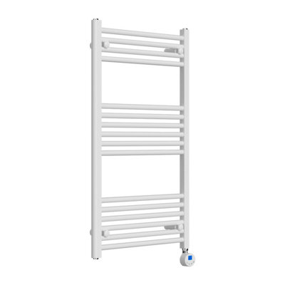 Lux Heat Electric White Ladder Towel Radiator 1000mm (H) X 600mm (W) from B&Q