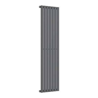B&Q -  Anthracite Grey Flat Vertical Single Panel Designer Radiator 1600mm (H) X 490mm (W)